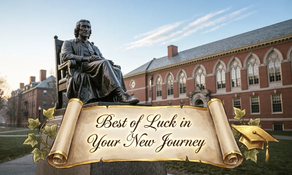 Best of Luck in Your New Journey Messages for Harvard University Graduates