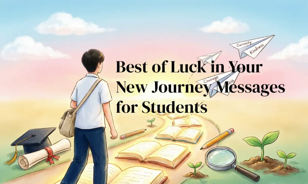 Best of Luck in Your New Journey Messages for Students