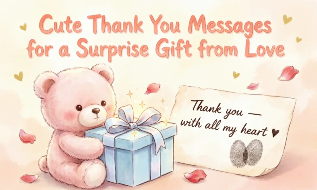 Cute Thank You Messages for a Surprise Gift from Love