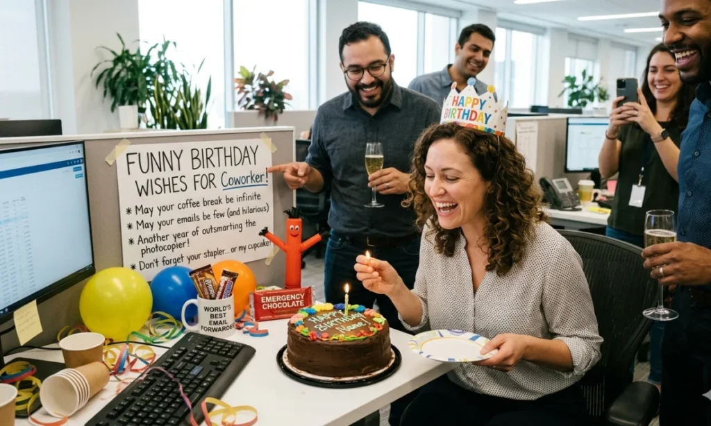 Funny Birthday Wishes for Coworker
