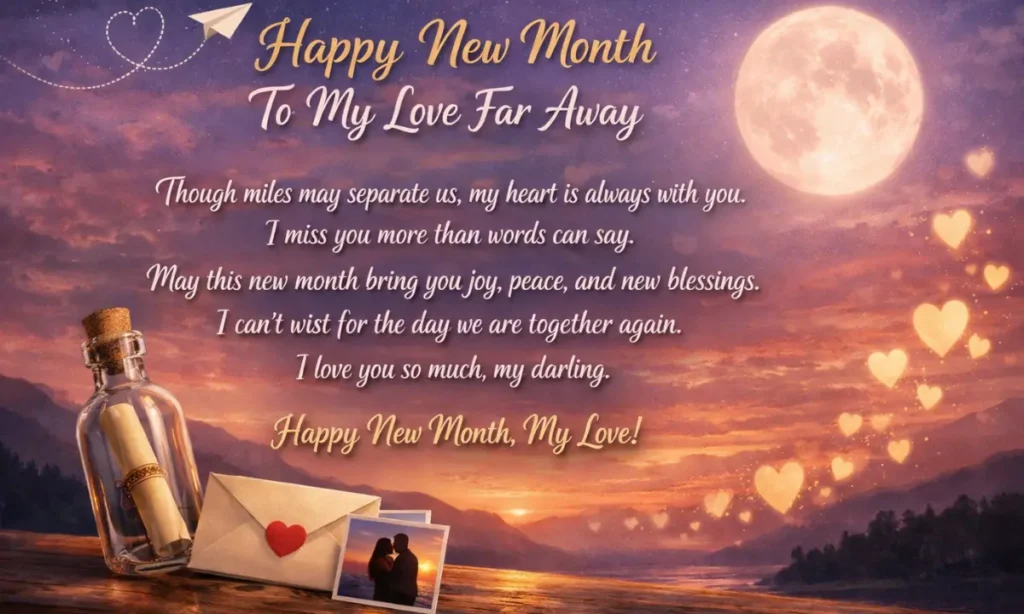 Happy New Month Message To My Love Far Away
