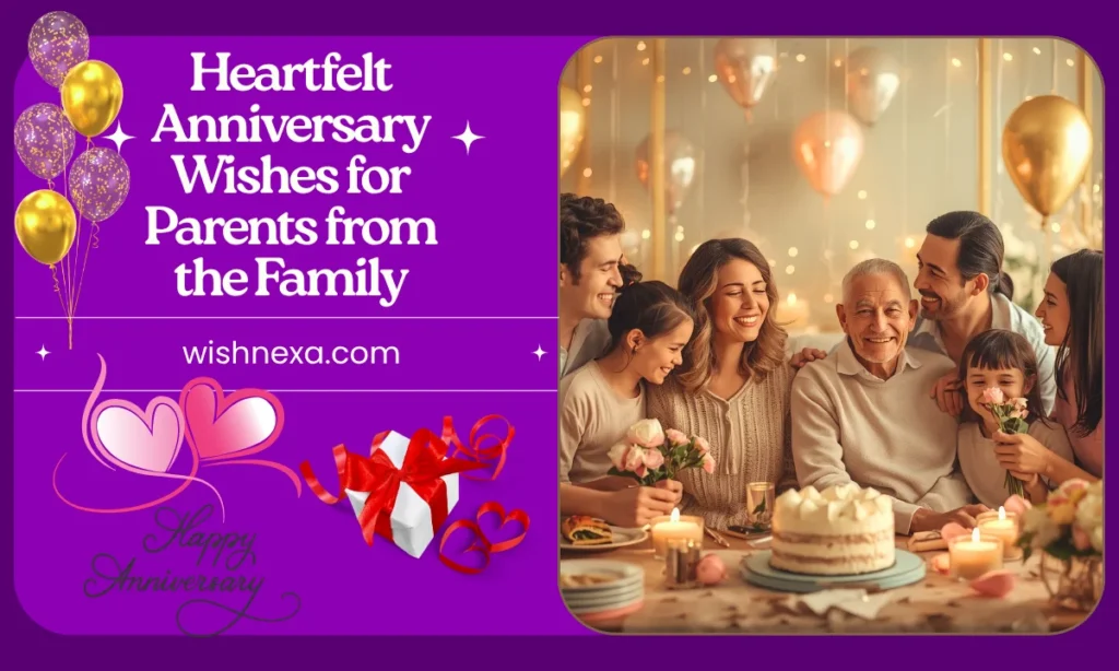 Heartfelt Anniversary Wishes for Parents from the Family