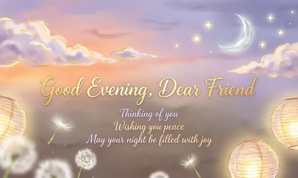 Heartfelt Good Evening Messages for a Friend