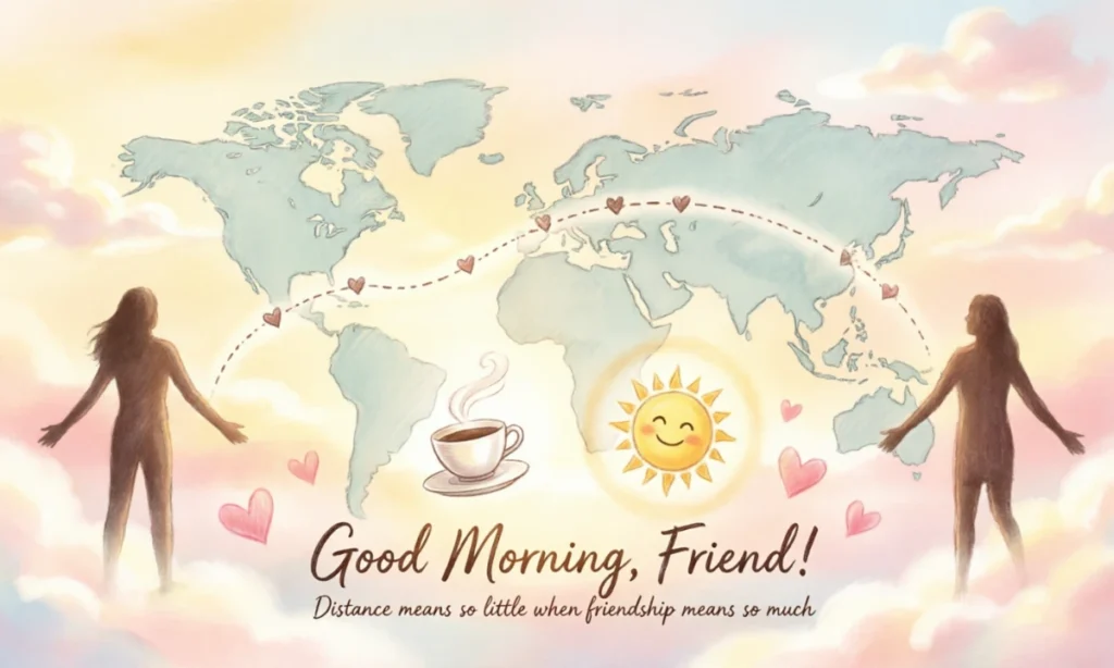 Long Distance Good Morning Message for a Friend