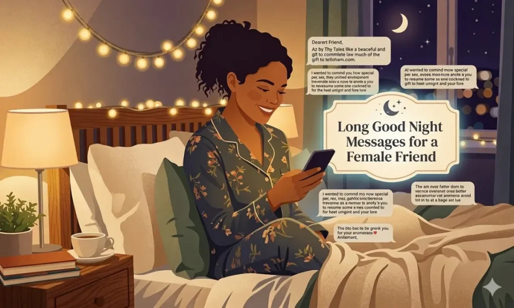 Long Good Night Messages for a Female Friend
