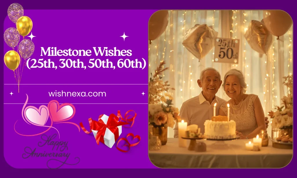 Milestone Wishes (25th, 30th, 50th, 60th)
