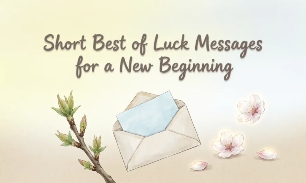 Short Best of Luck Messages for a New Beginning