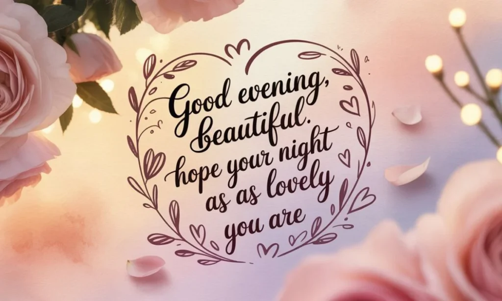 Short Romantic Good Evening Message for Her