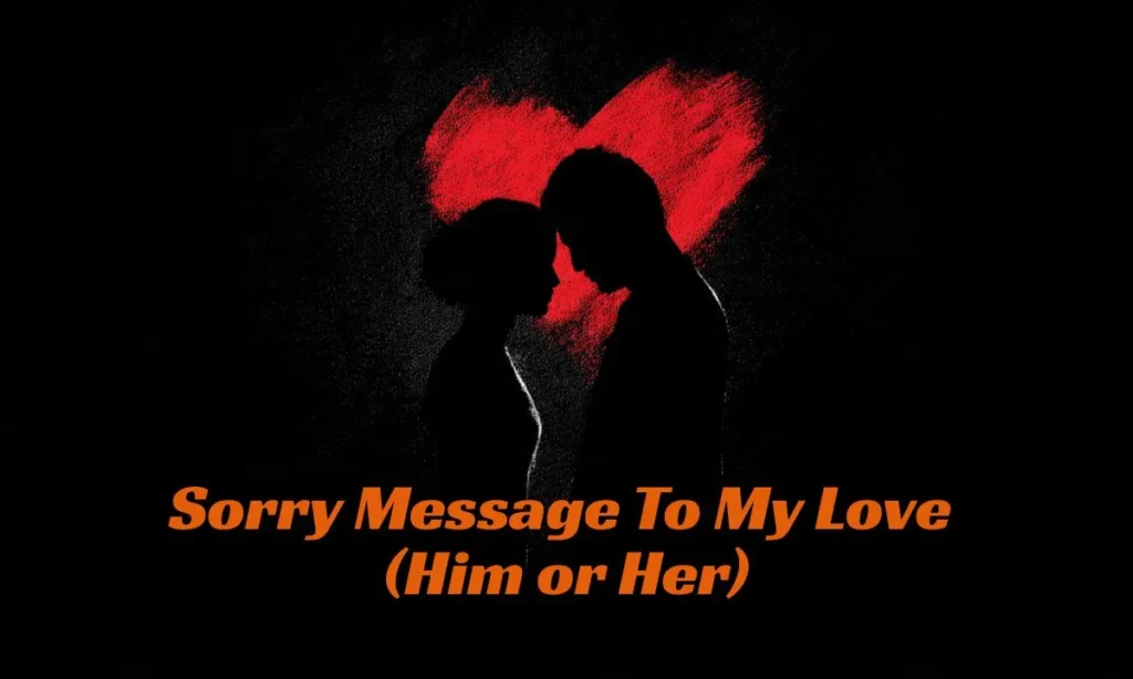 Sorry Message To My Love (Him or Her)