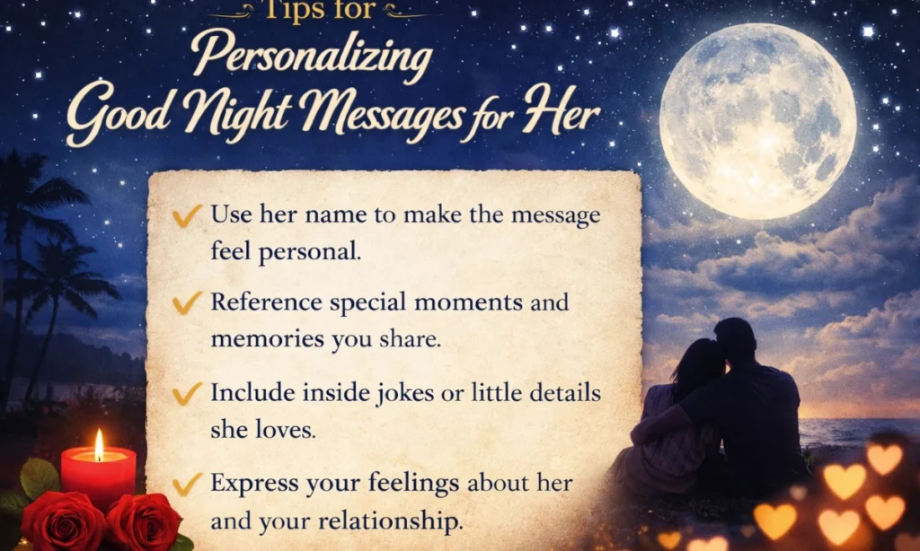 Tips for Personalizing Good Night Messages for Her