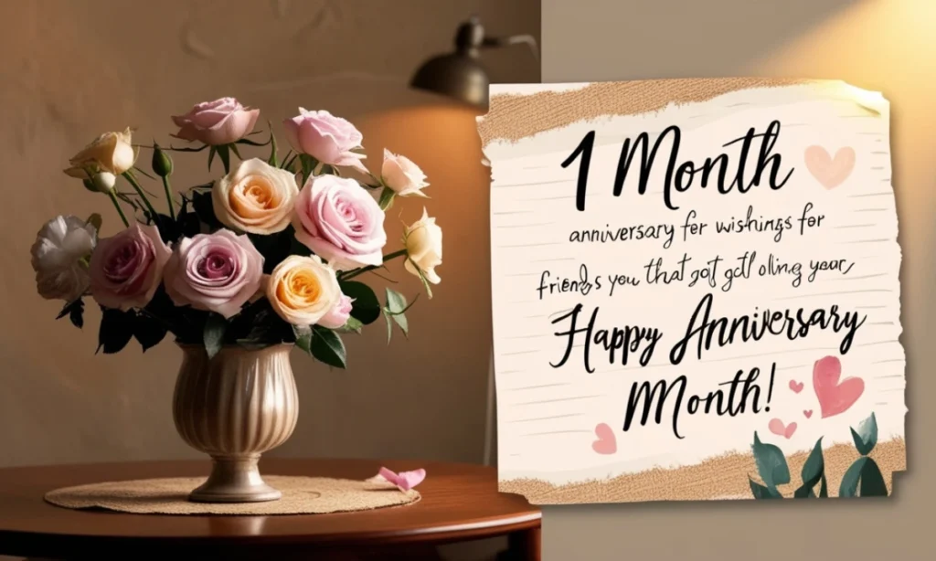 1-Month Anniversary Wishes for Friends or Loved Ones