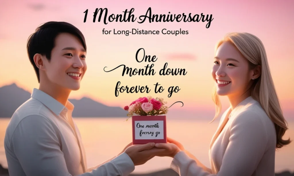 1-Month Anniversary Wishes for Long-Distance Couples