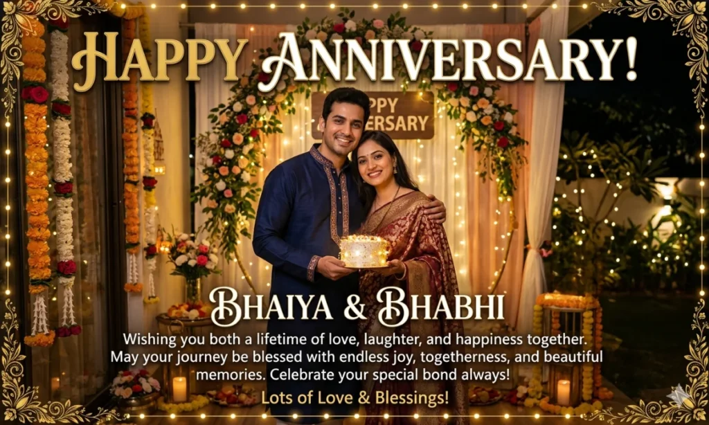 Anniversary Wishes for Bhaiya and Bhabhi