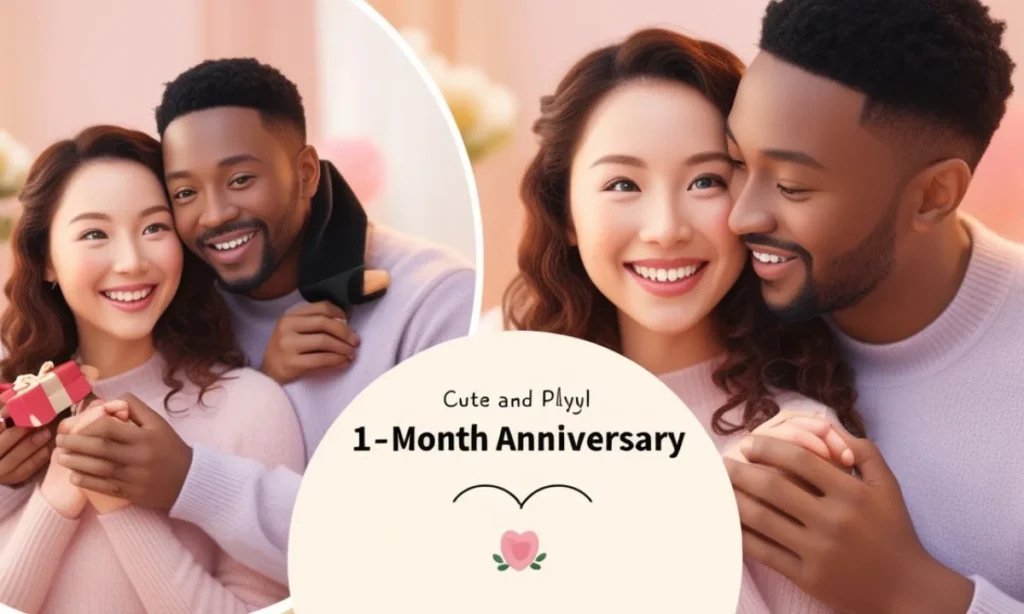 Cute and Playful 1-Month Anniversary Wishes