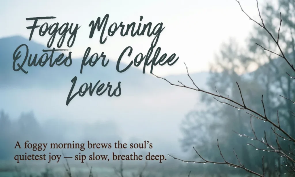 Foggy Morning Quotes for Coffee Lovers