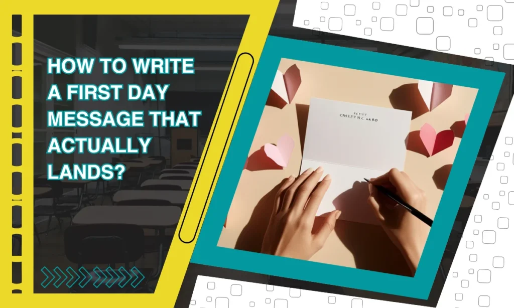 How to Write a First Day Message That Actually Lands?