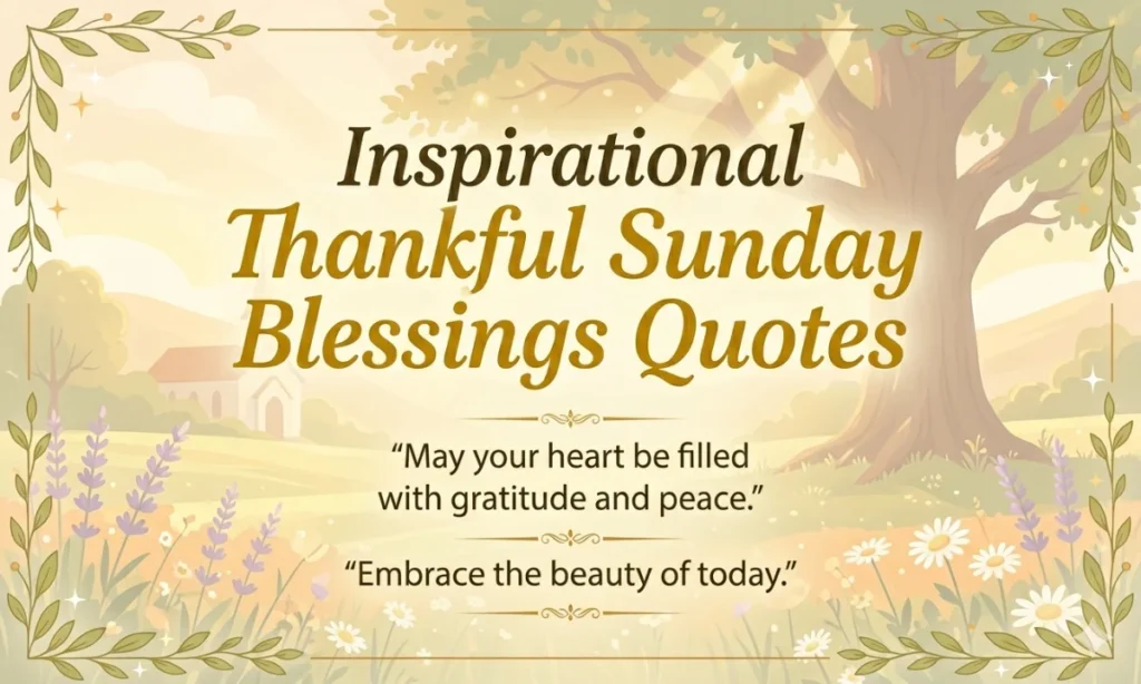 Inspirational Thankful Sunday Blessings Quotes