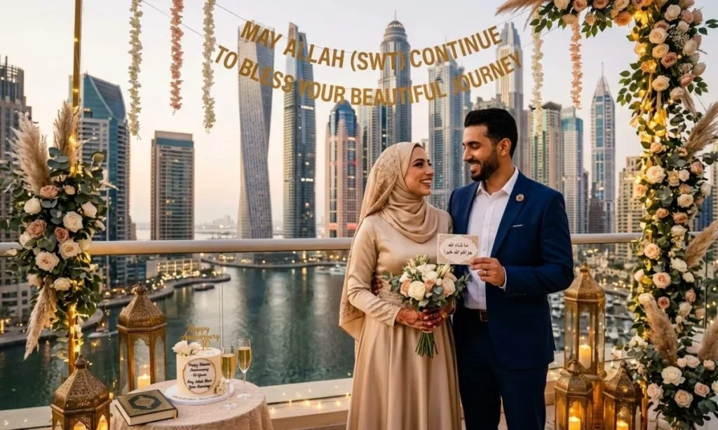 Islamic Anniversary Wishes for a Couple Celebrating Their Special Day in Dubai