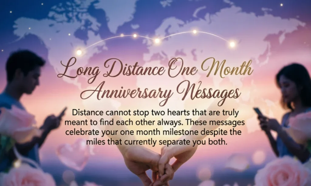 Long Distance One Month Anniversary Messages