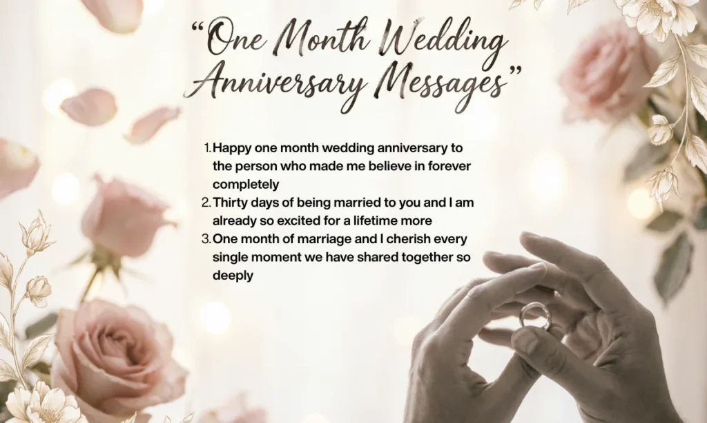 One Month Wedding Anniversary Messages