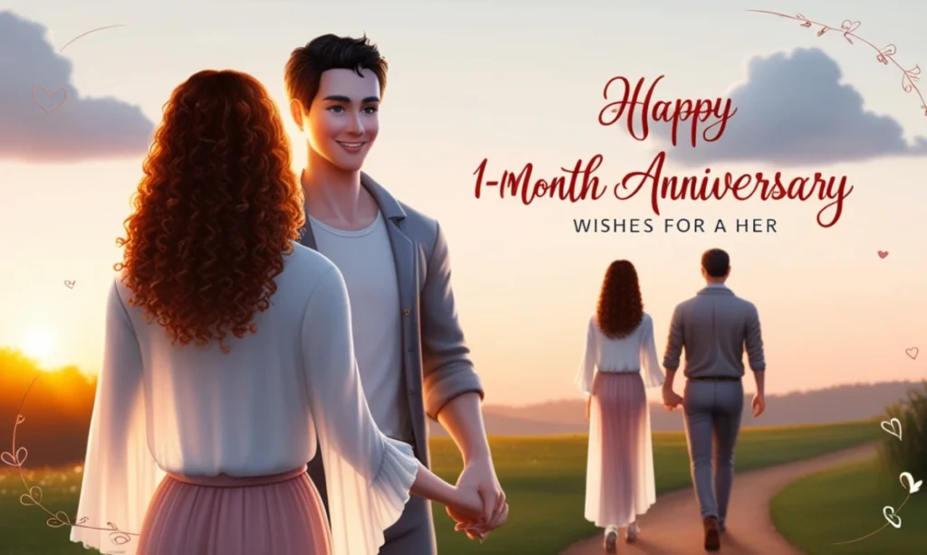 Romantic 1-Month Anniversary Wishes for Her