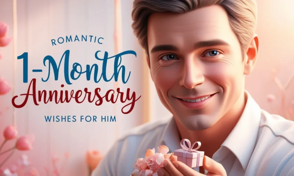 Romantic 1-Month Anniversary Wishes for Him