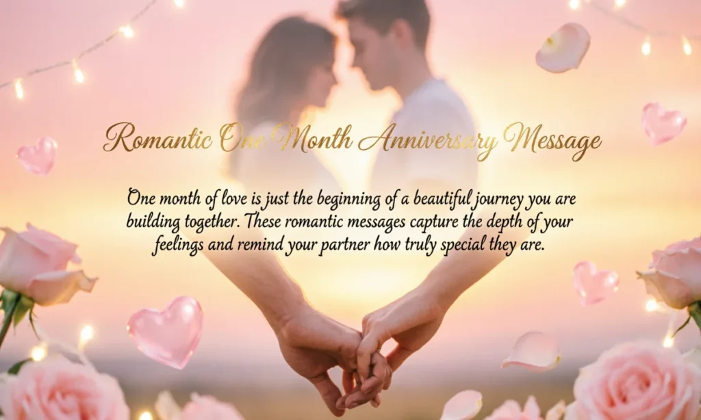 Romantic One Month Anniversary Message