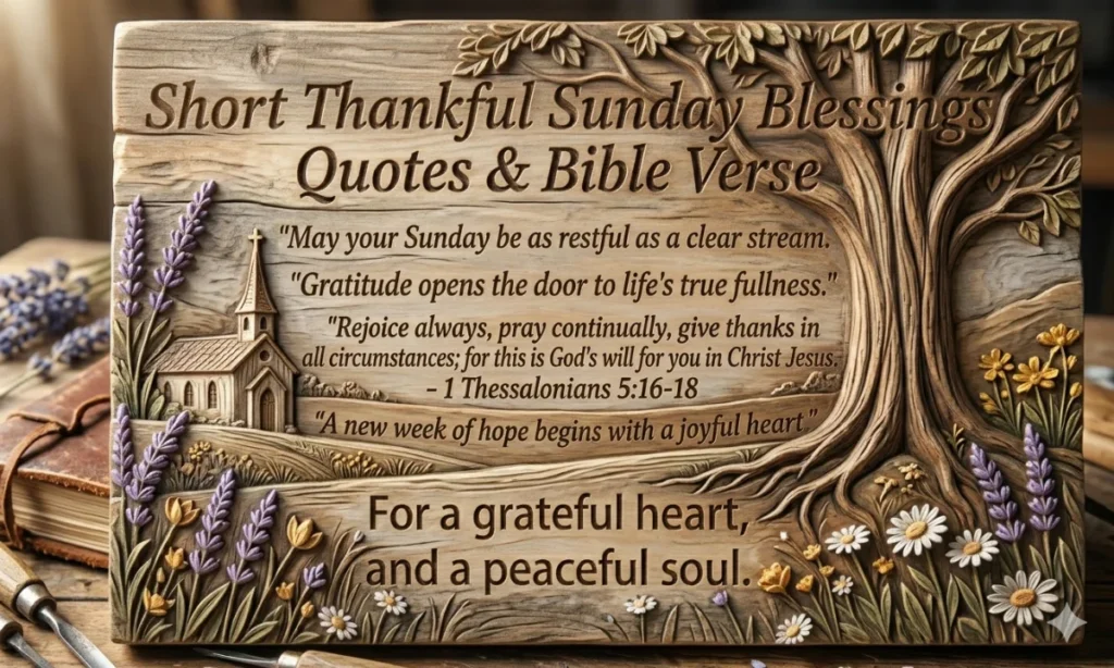 Short Thankful Sunday Blessings Quotes Bible Verse