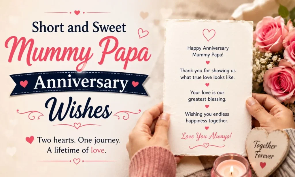 Short and Sweet Mummy Papa Anniversary Wishes
