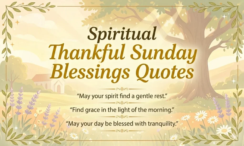 Spiritual Thankful Sunday Blessings Quotes
