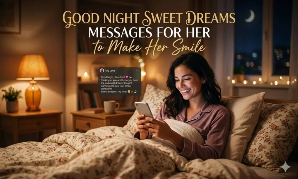 Good Night Sweet Dreams Messages for Her to Make Her Smile