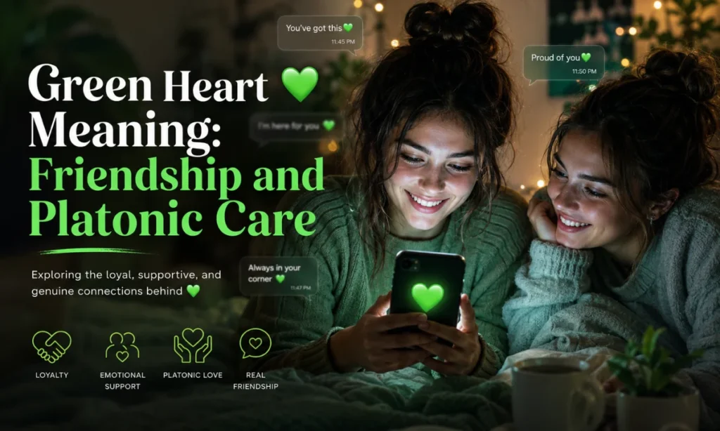 Green Heart 💚 Meaning_ Friendship and Platonic Care