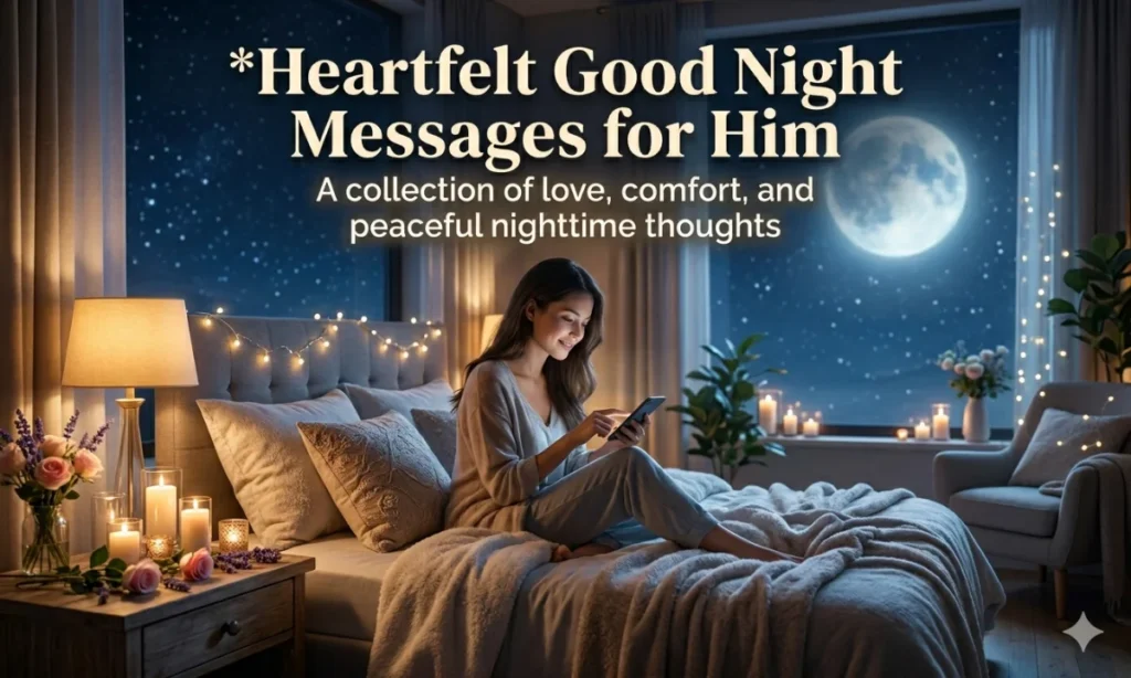 Heartfelt Good Night Messages for Him