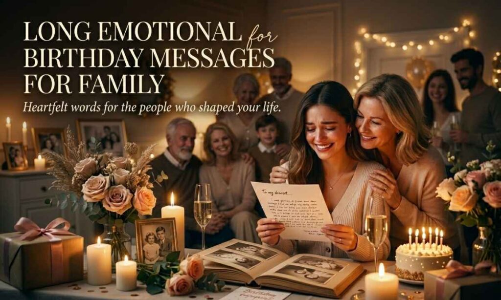 Long Emotional Birthday Messages for Family