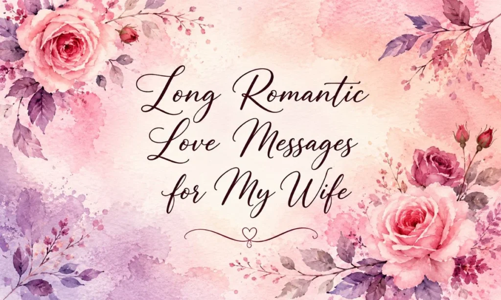 Long Romantic Love Messages for My Wife