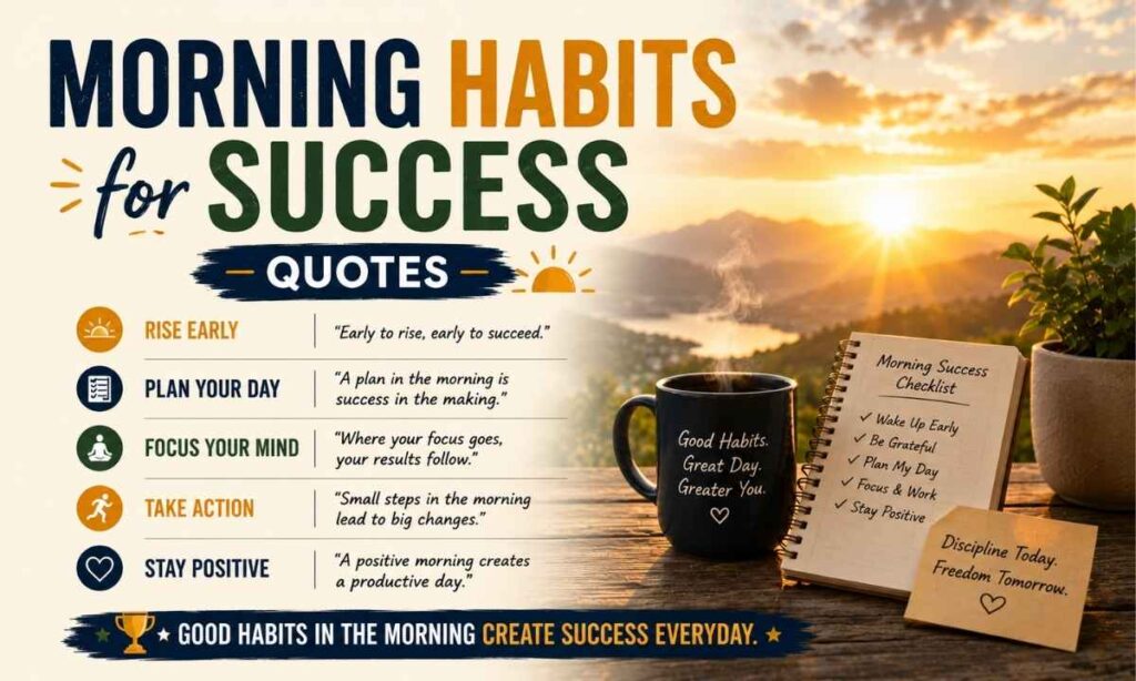 Morning Habits for Success Quotes