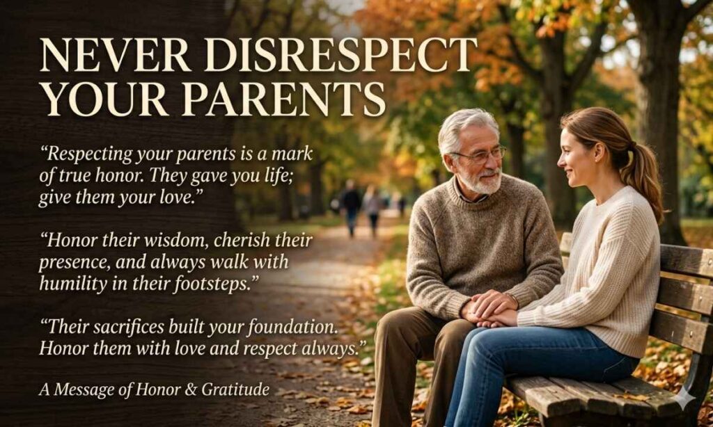 Never Disrespect Your Parents Quotes
