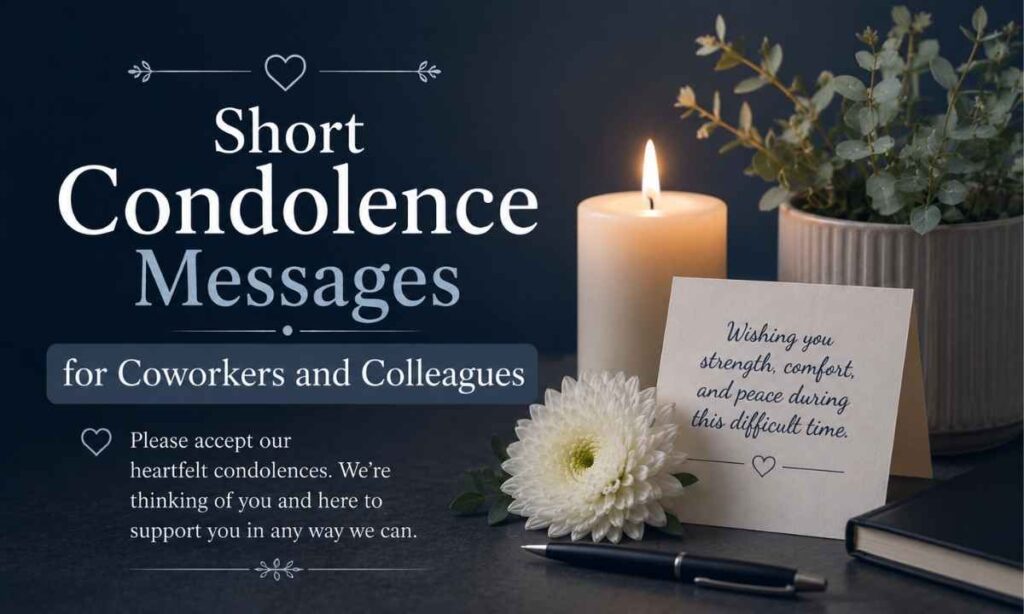 Short Condolence Messages for Coworkers and Colleagues