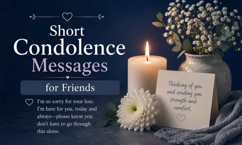 Short Condolence Messages for Friends
