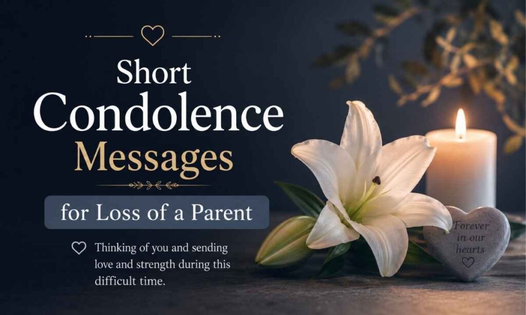 Short Condolence Messages for Loss of a Parent