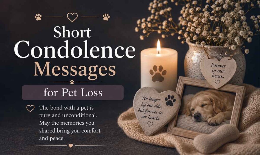 Short Condolence Messages for Pet Loss