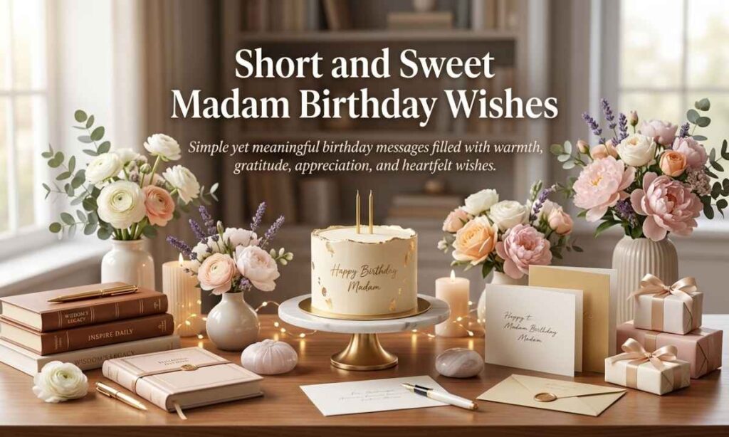Short and Sweet Madam Birthday Wishes