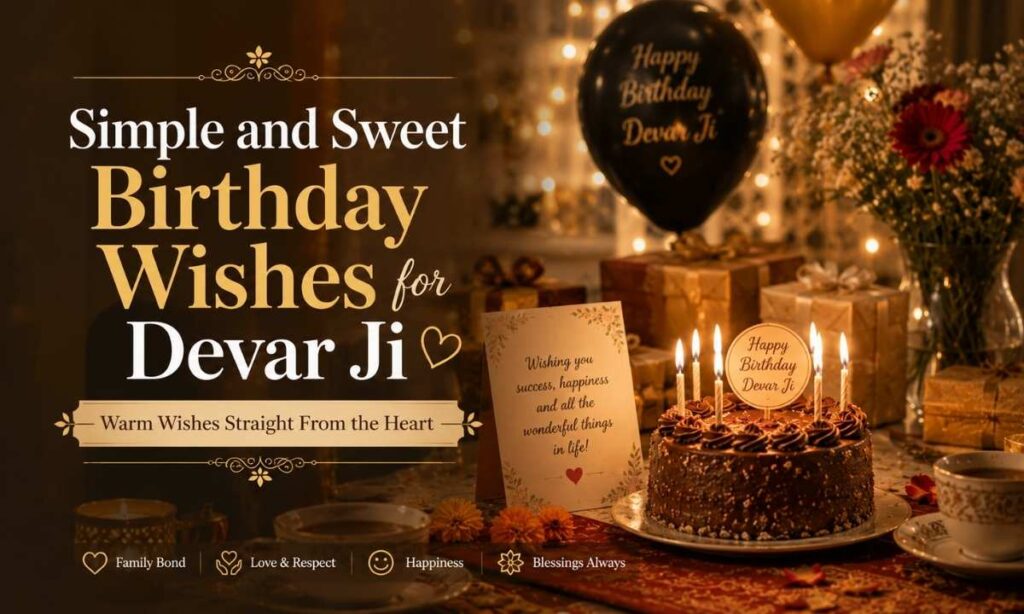 Simple and Sweet Birthday Wishes for Devar Ji in English