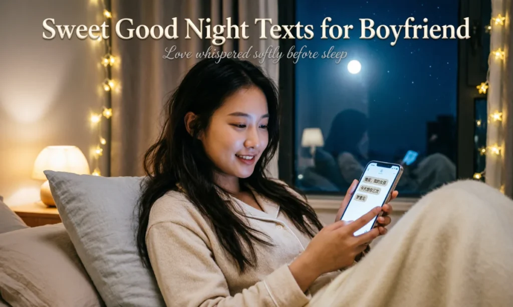 Sweet Good Night Texts for Boyfriend