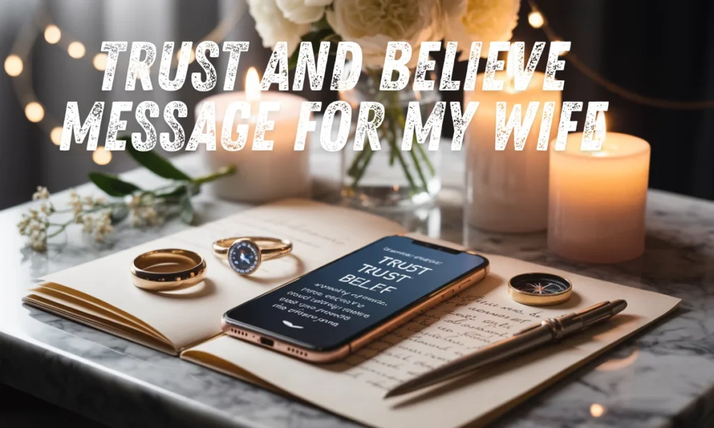 Trust And Believe Message For My Wife