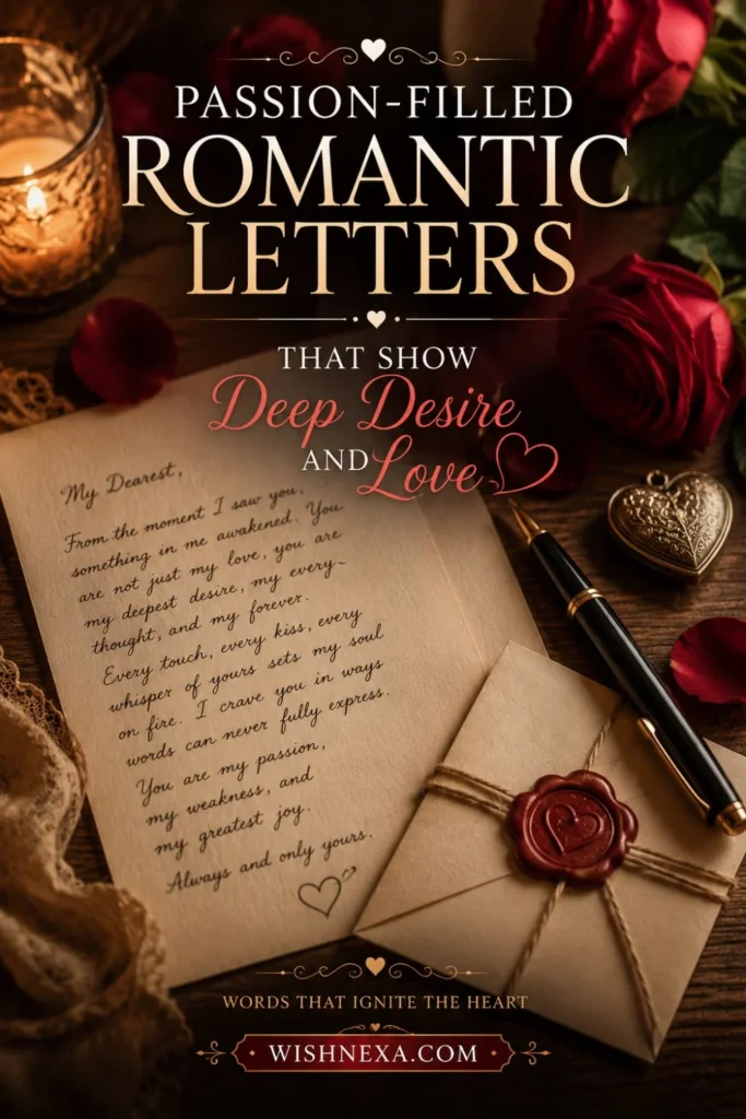 passion filled romantic love letter