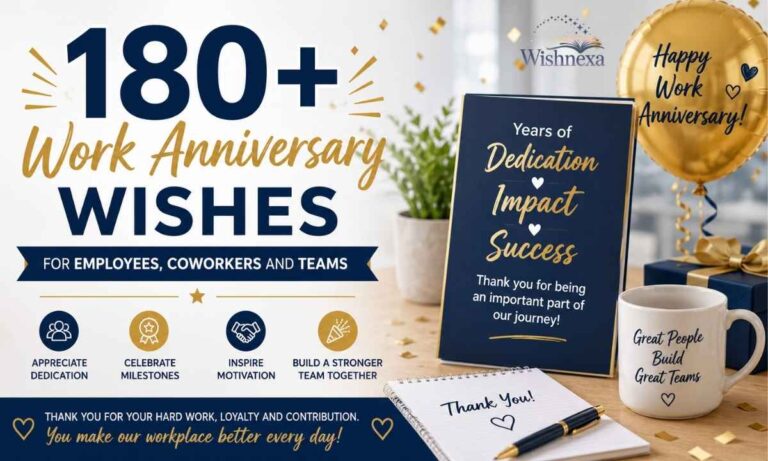 180+ Work Anniversary Wishes for Employees