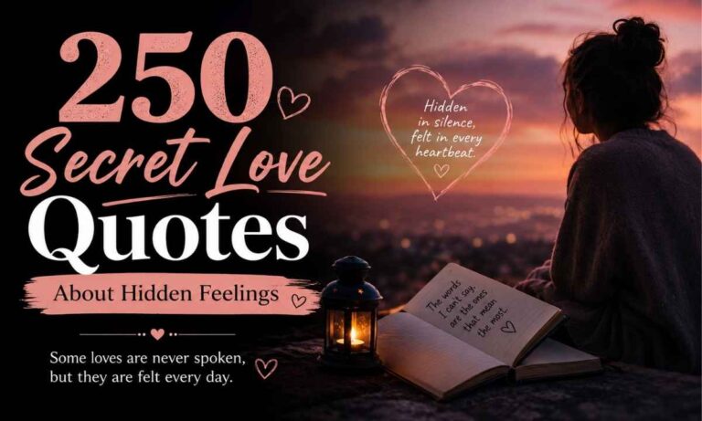 250 Secret Love Quotes About Hidden Feelings