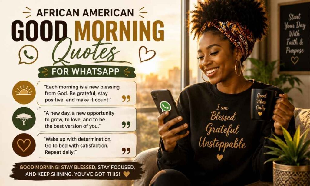 African American Good Morning Quotes for WhatsApp