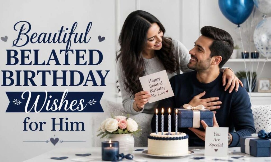 Beautiful Belated Birthday Wishes for Him